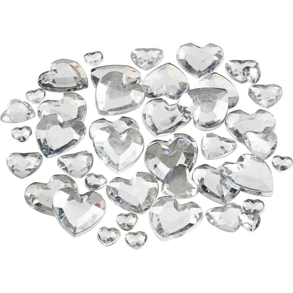 Rhinestones, size 6+10+14 mm, silver, 252 pc
