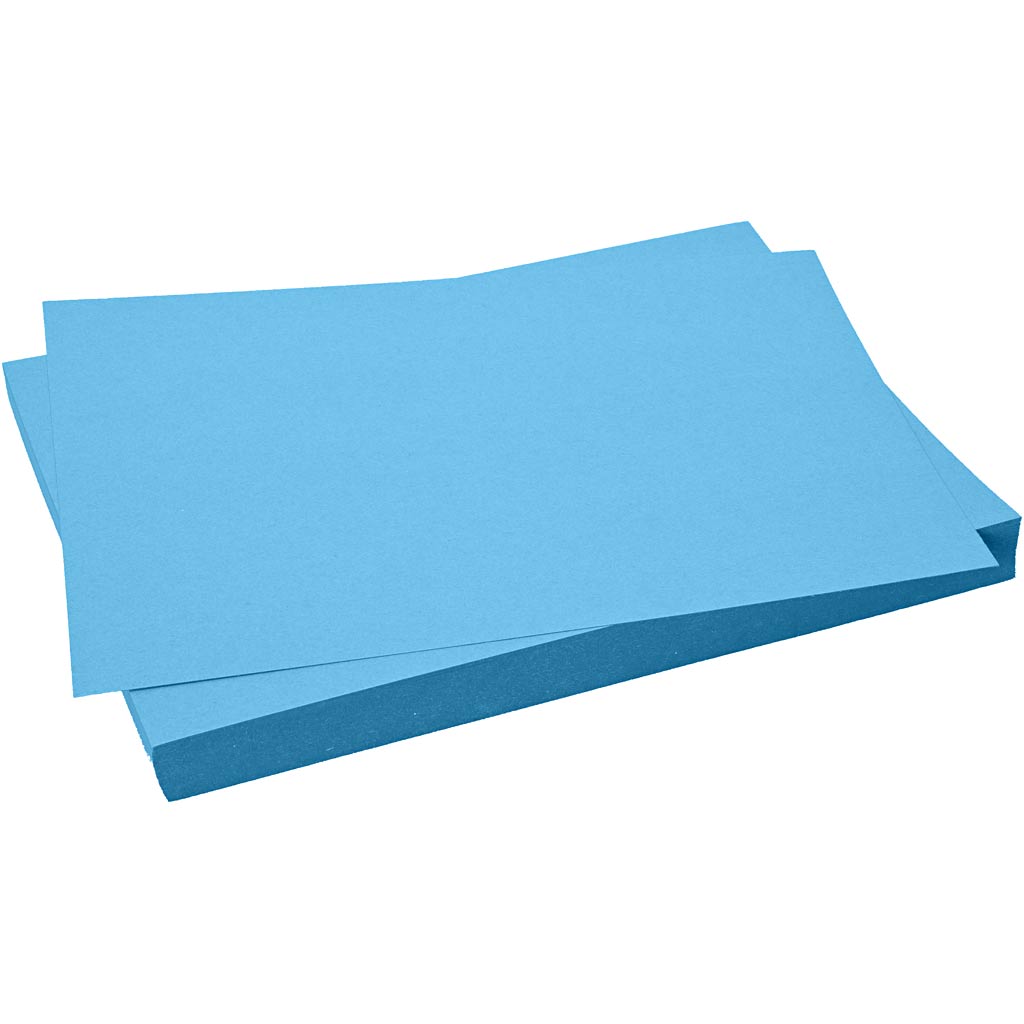 Card, sheet 50x70 cm, size 50x70 cm, 270 g, turquoise, 100 sheet
