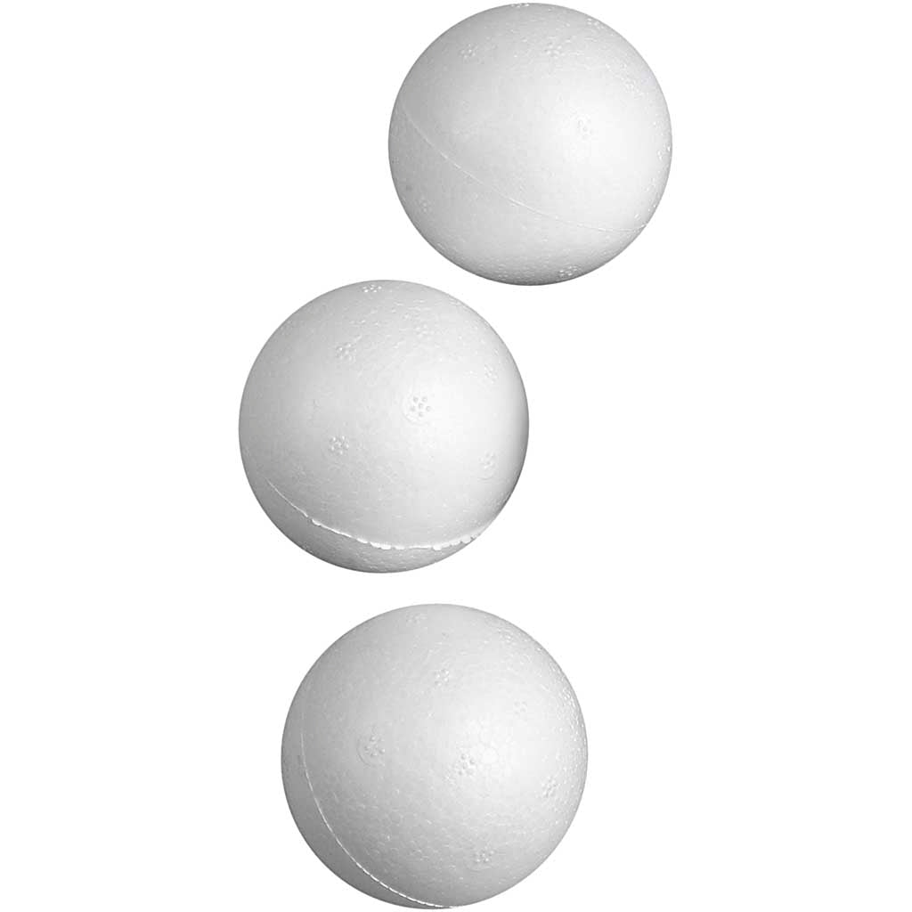 Polystyrene Balls, dia. 5 cm, white, 50 pc