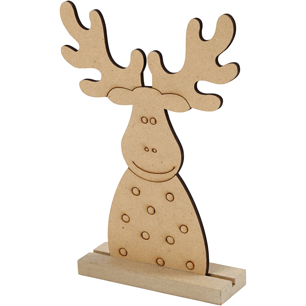 Christmas figure, Reindeer, H: 15 cm, D. 3 cm, W: 11 cm, thickness 3 mm