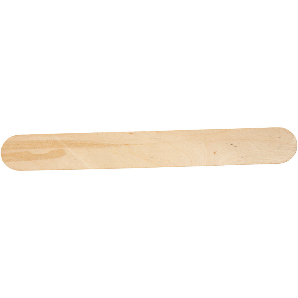 Ice lolly sticks, L: 20 cm, W: 25 mm, natural, 15 pc