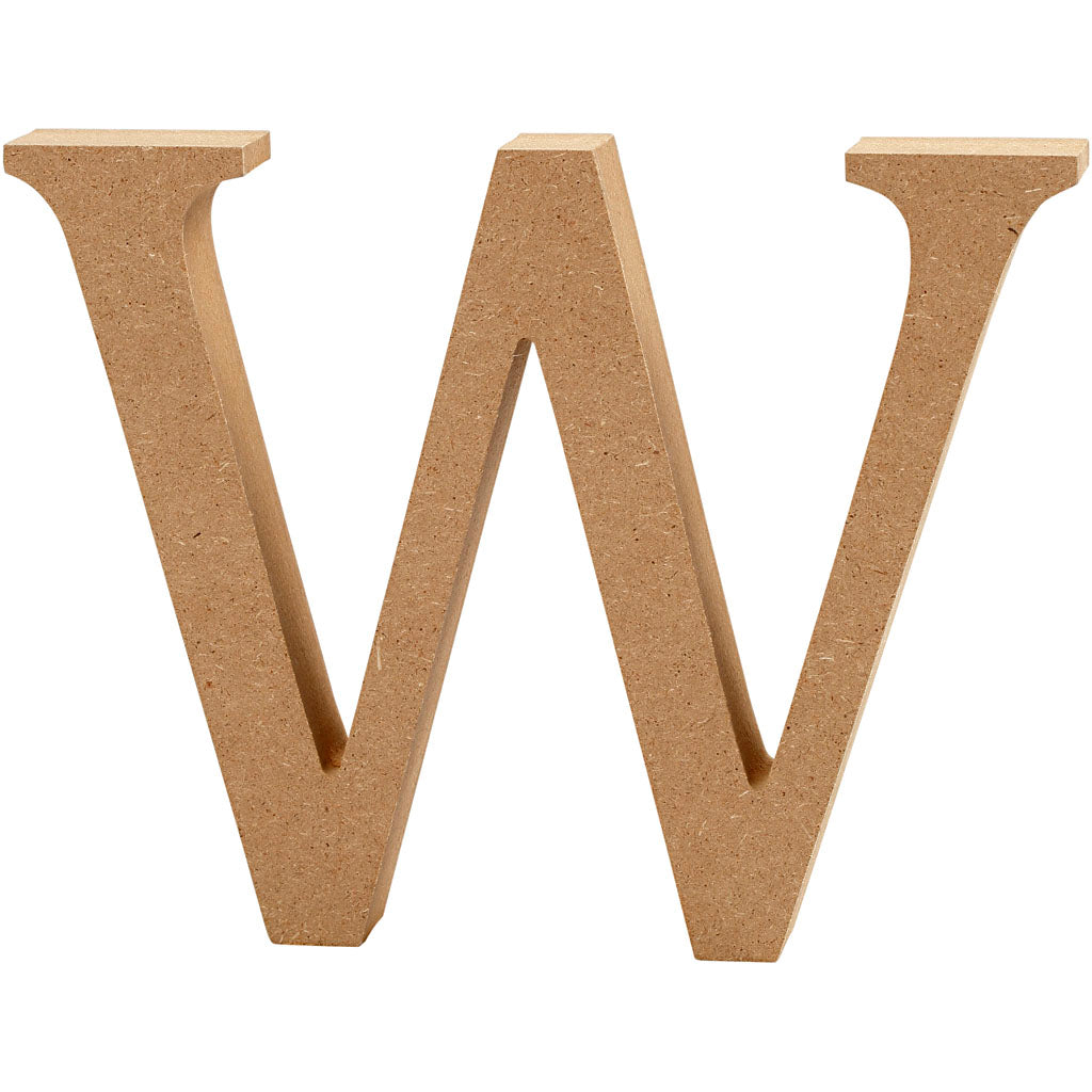 Letter, W, H: 13 cm, thickness 2 cm