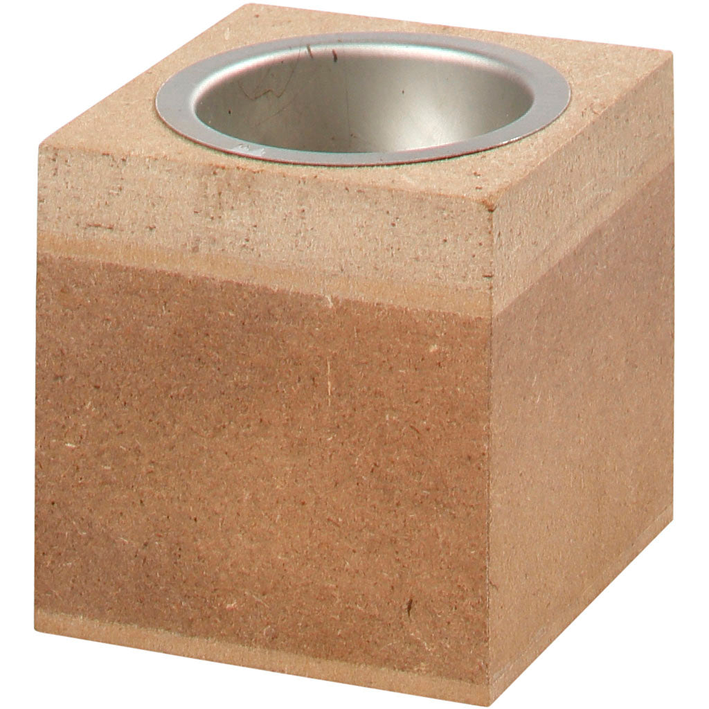 Tea Light Candle Holder, H: 6 cm, size 6x6 cm