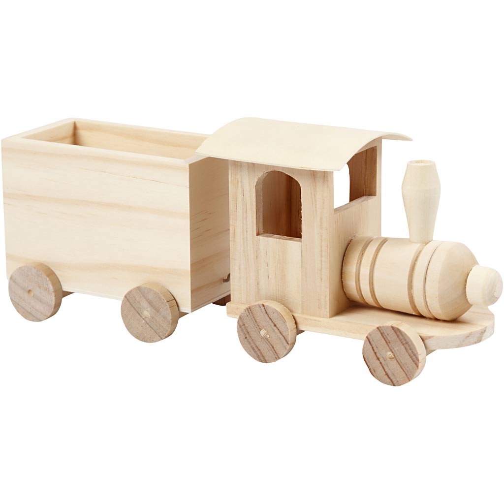 Toy train with carriage, H: 9,5 cm, L: 21,5 cm, W: 6,5 cm