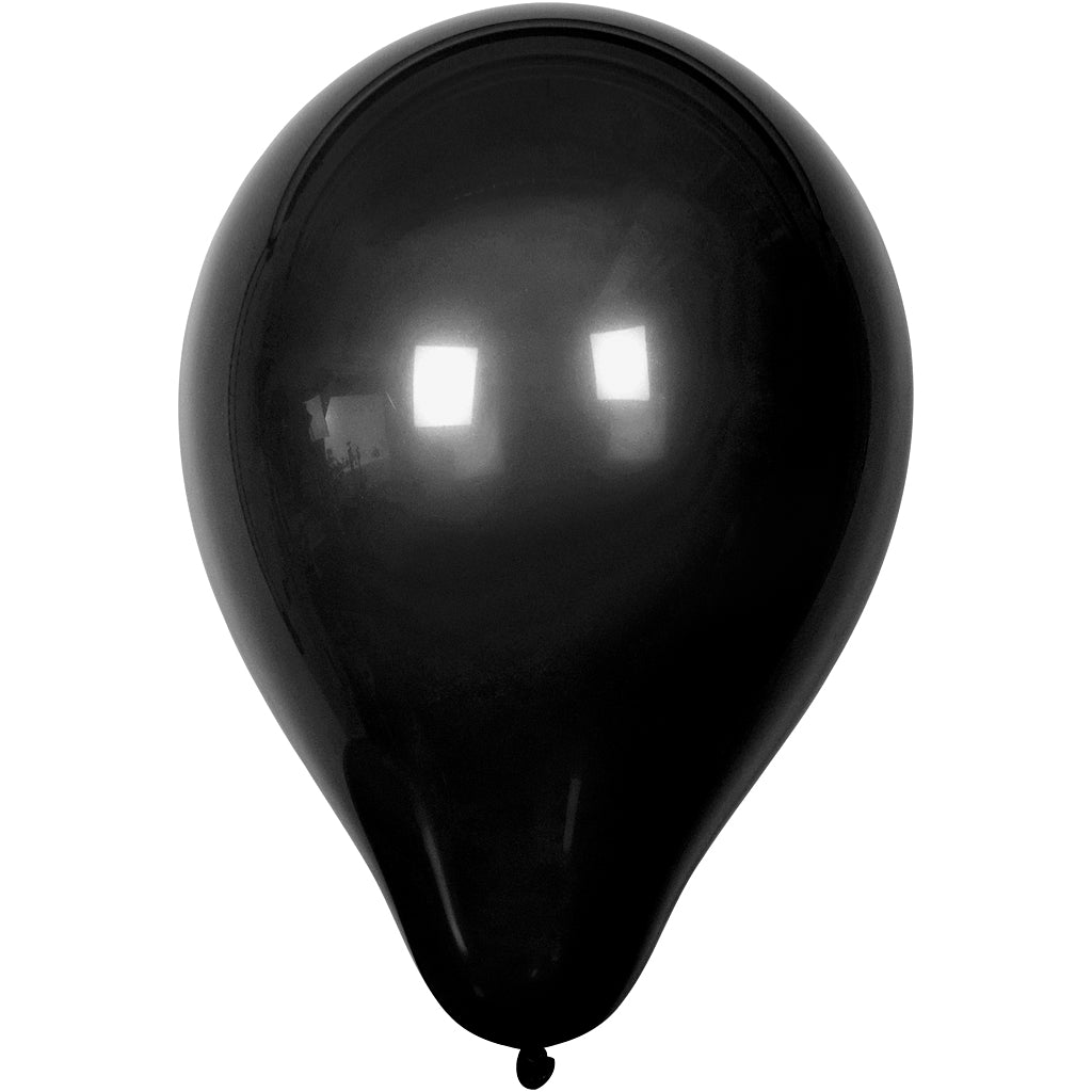 Balloons, dia. 23 cm, black, 10 pc