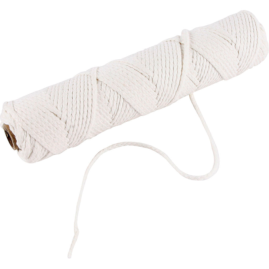Candle Wick for stearin, Suitable for moulded candles with a diameter of 50–70 mm, 100 g, 80 m/ 1 roll
