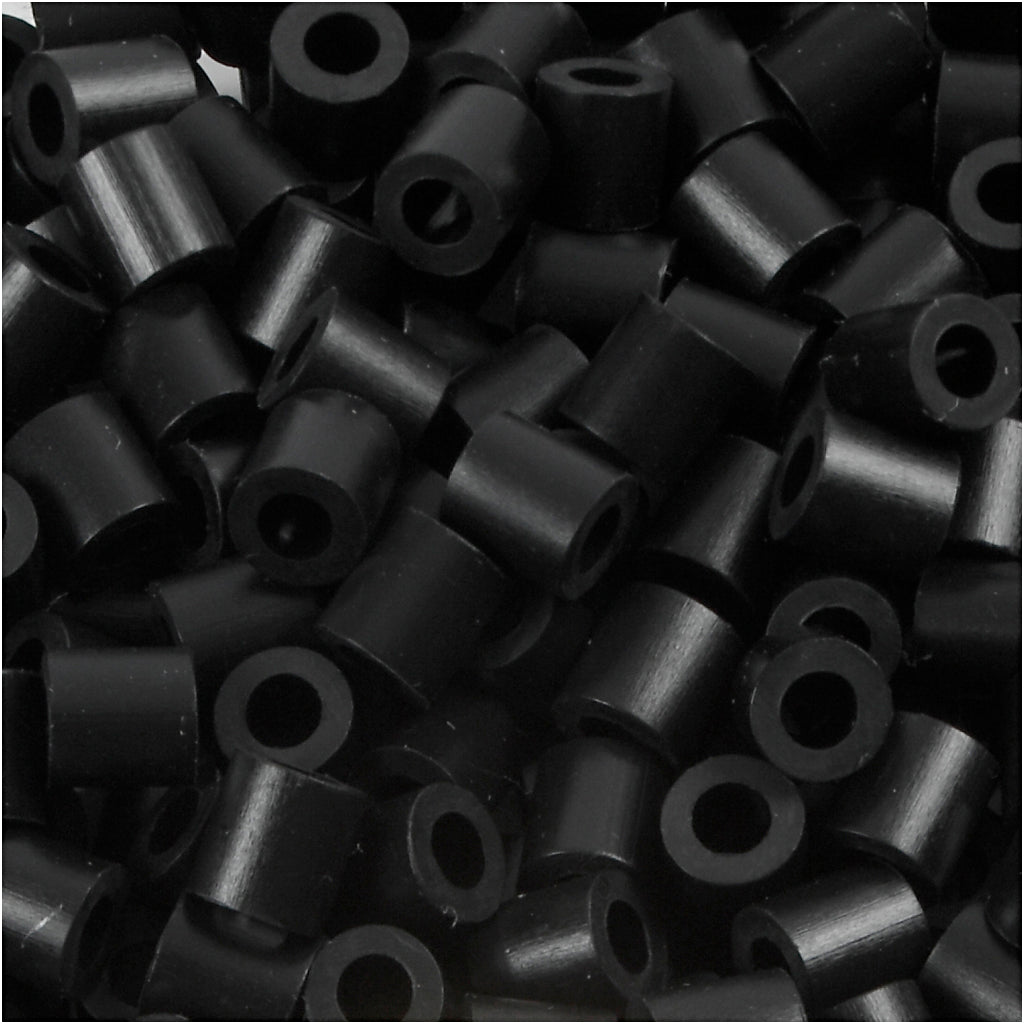 PhotoPearls, size 5x5 mm, hole size 2,5 mm, medium, black (1), 1100 pc