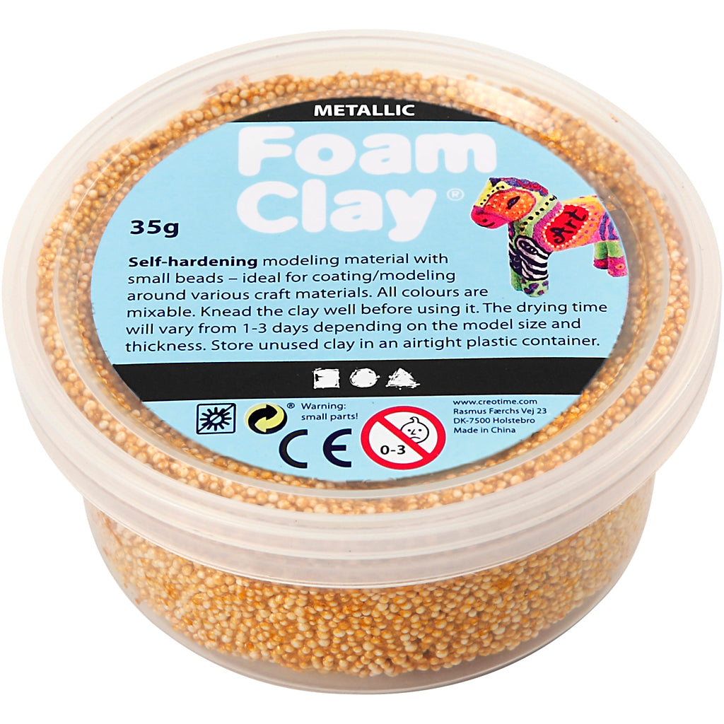 Foam Clay®, metallic, gold, 35 g/ 1 tub