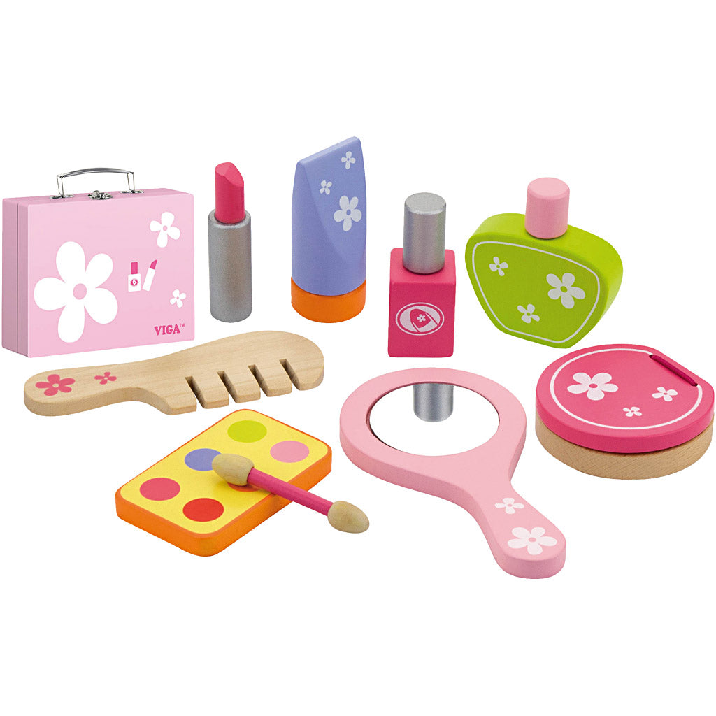VIGA wooden beauty playset, 10 parts/ 1 set