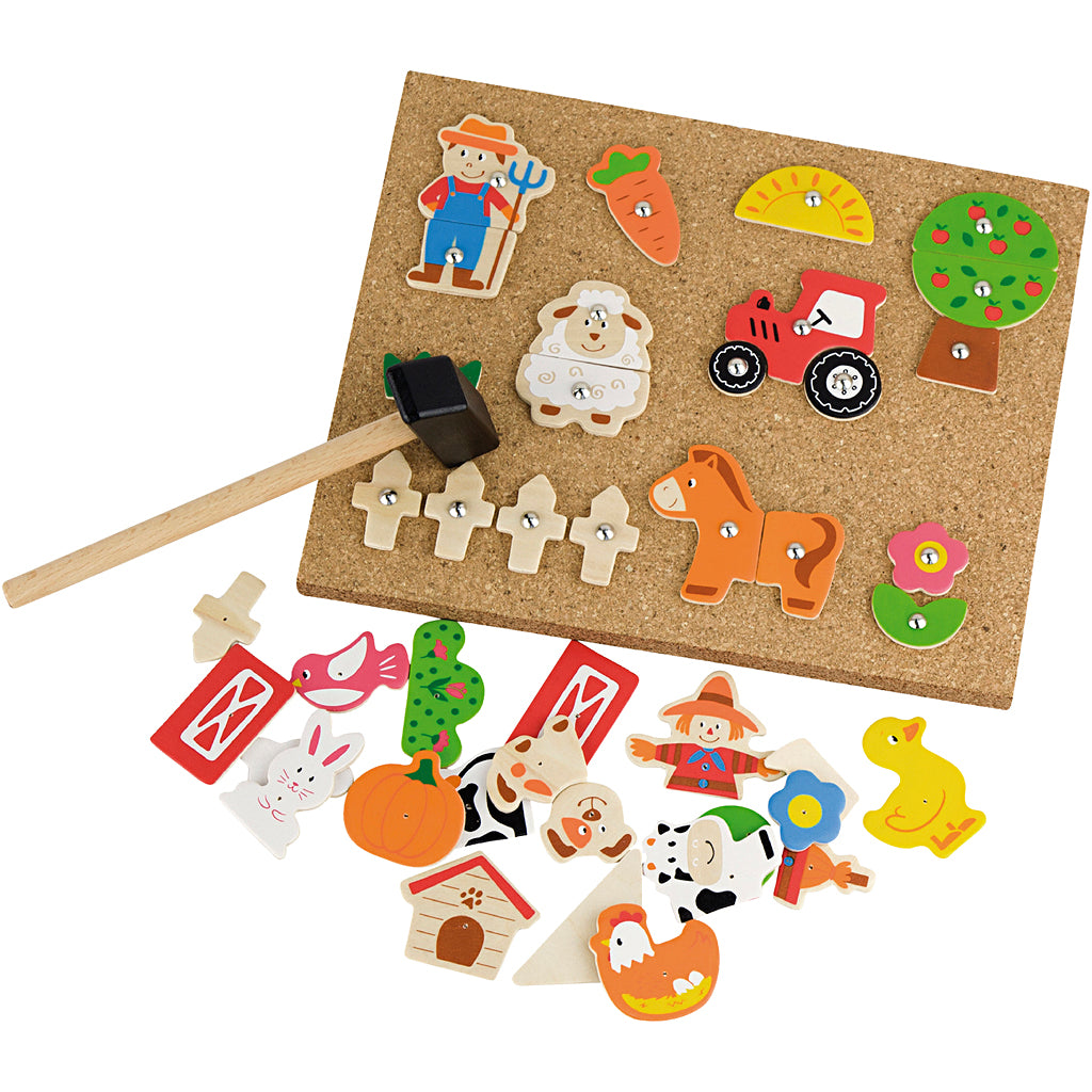 VIGA hammer mosaic set, Farm, size 23x18 cm