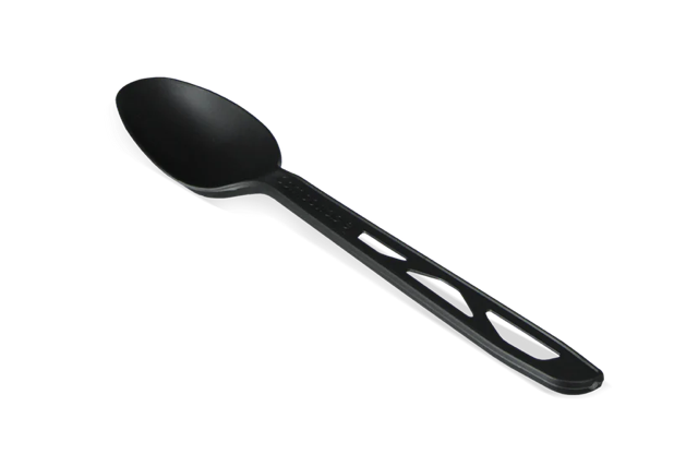 Reusable black spoon 16 cm CPLA (1.000 pcs)