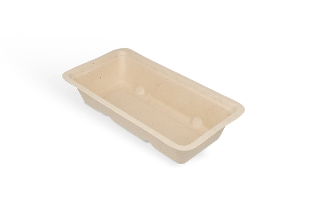 Croquette trays Sugarcane A5 7x3x14 cm (500 pcs)