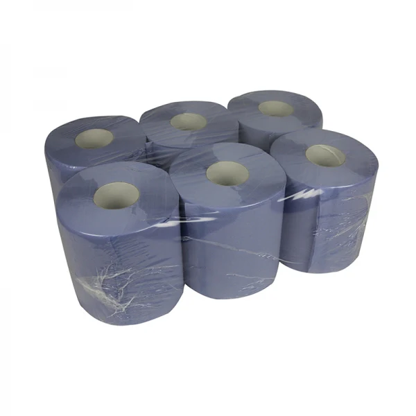 Towel Roll Midi blue 2 ply 135 meter Ø20cm 100% cellulose T9 (6 pcs)