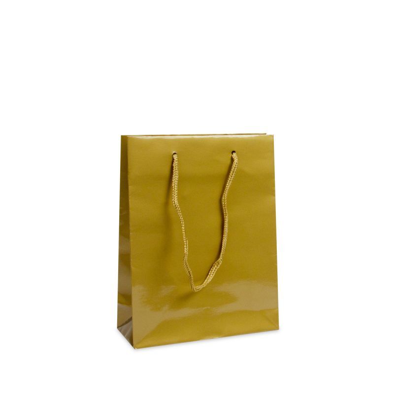 Glossy Carrier Bags 20+8x26cm Gold