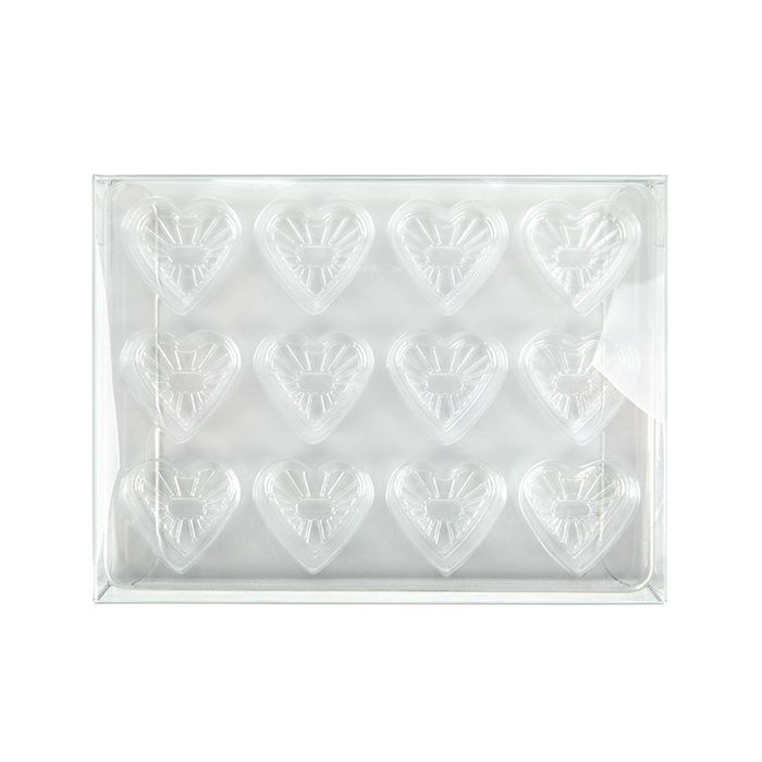 Clear Artisan Candy Box Set, Heart Insert 10.2x2.1x13.8 cm