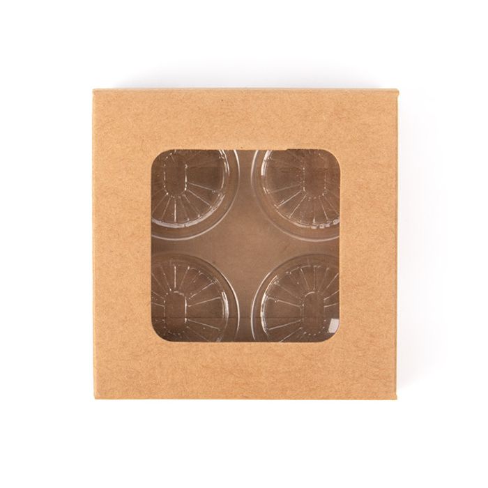 Kraft Artisan Candy Box Set, Round Insert 7x2.1x6.8 cm