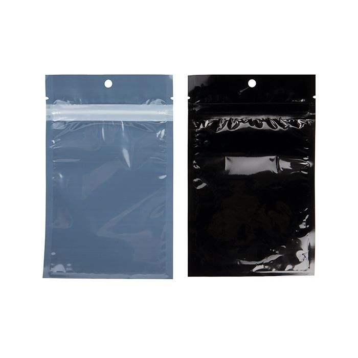 Eco-Friendly Grip Seal Bags Black 9.2x12.7 cm