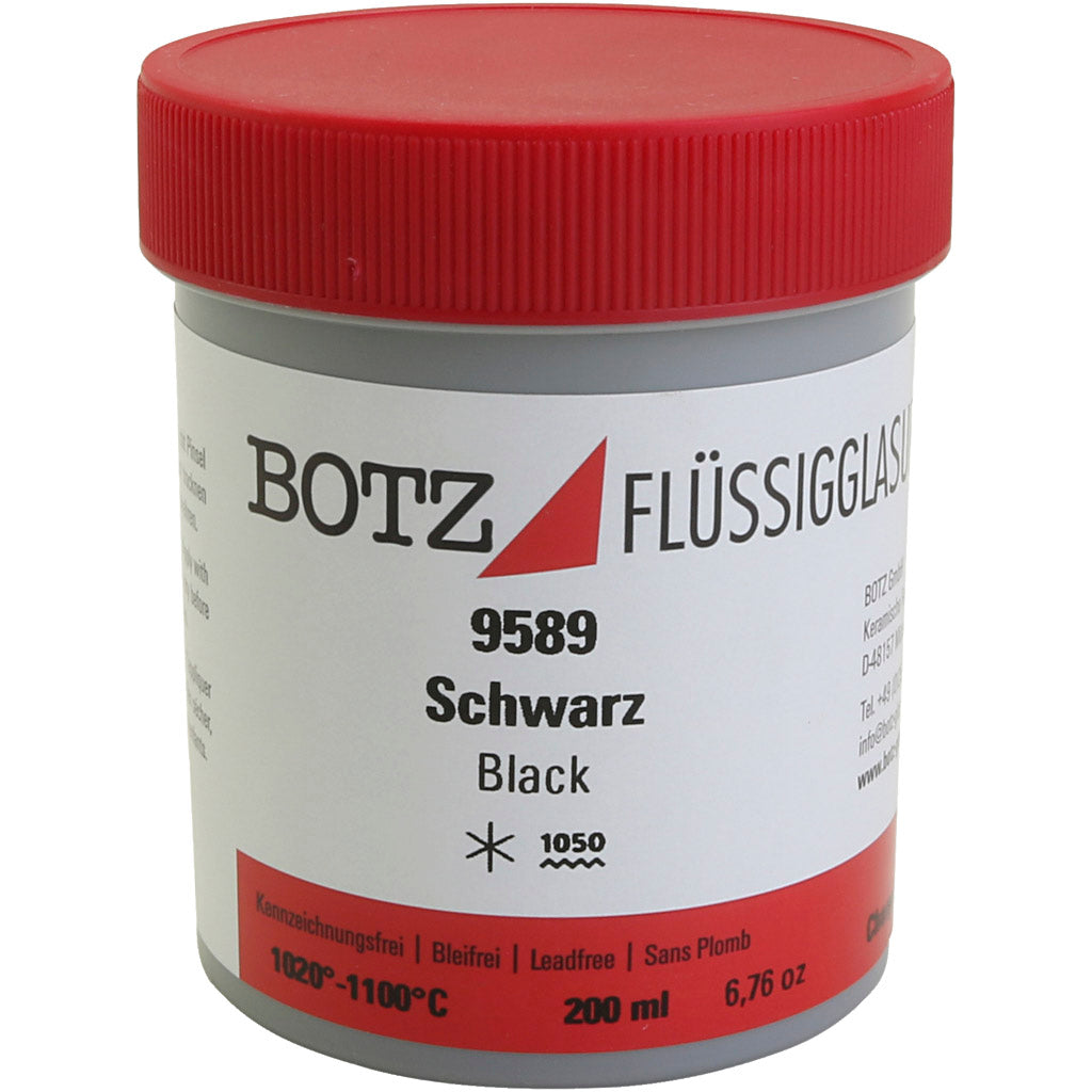 Glaze for clay, black, 200 ml/ 1 tub
