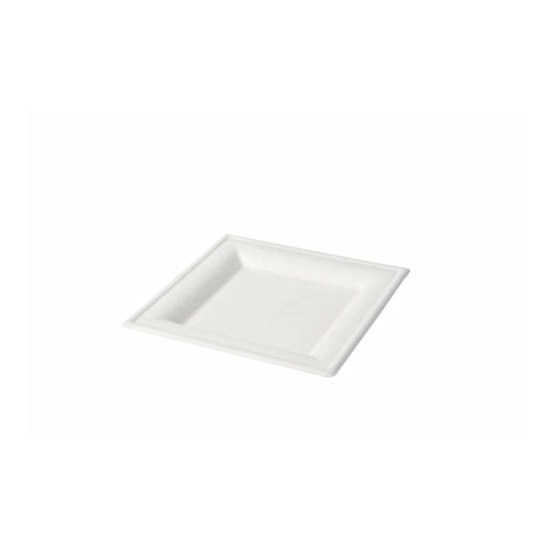 Square Plates Sugar Cane, 16x16 cm (500 pieces)