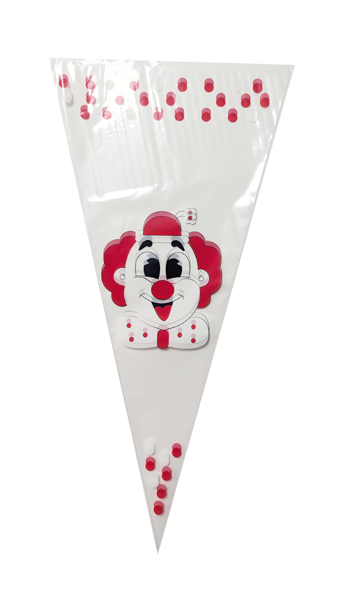 Conical bag 25x46cm 1 pound Clown (250 pcs)