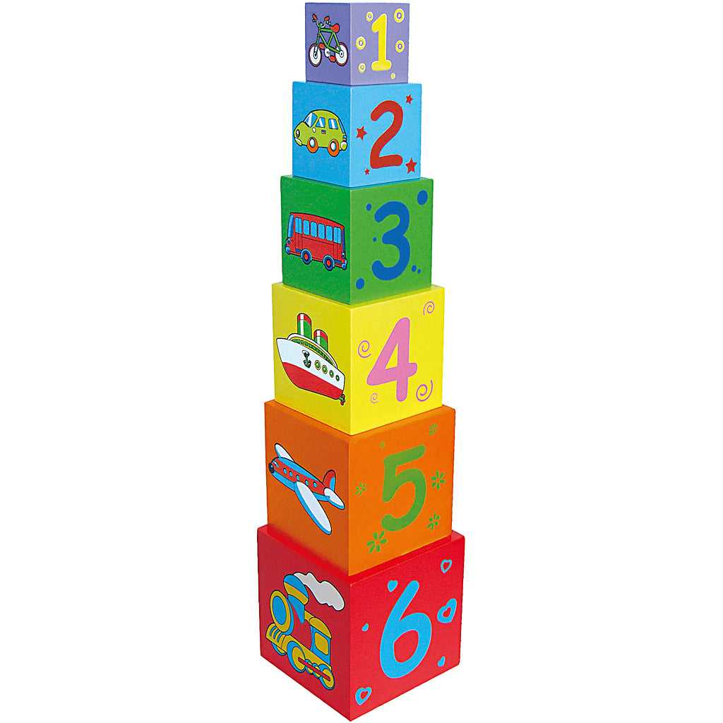 VIGA stacking boxes, size 48x11x11 cm, 6 parts/ 1 set