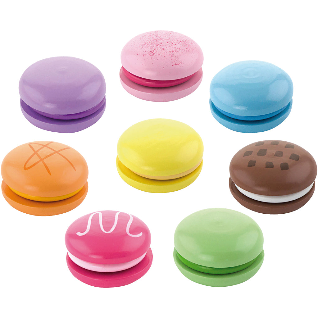 VIGA wooden macarons, size 4,5 cm, 8 pc