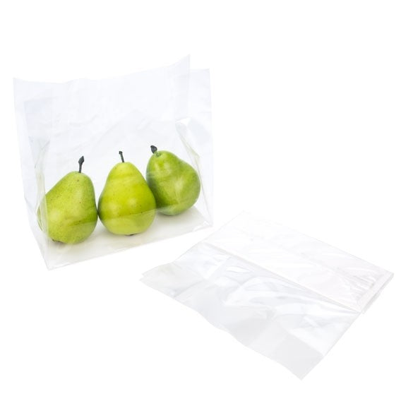Block Bottom Bags Clear 12.7x5.7x12.7cm with paper insert