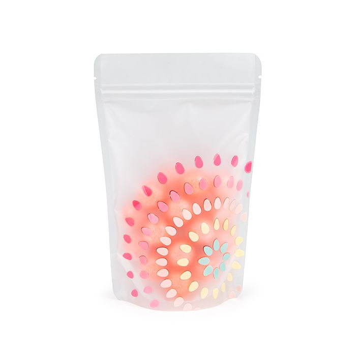 Stand Up Zipper Pouch Pastel Frosted Bloom 13x7.9x20.6 cm