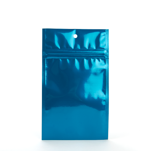 Grip Seal Bags Blue 9x12.5cm Metallised