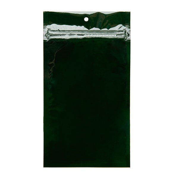 Grip Seal Bags Green 12.5x21cm Metallised