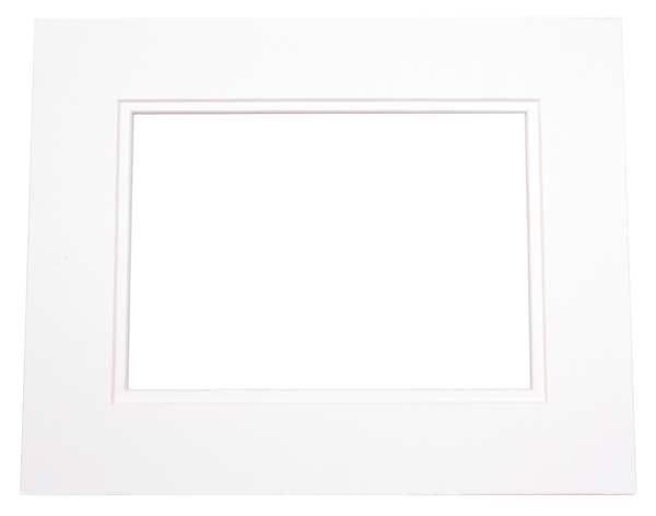 Mount Board Double thick White/White 40.6x50.8cm with 27x34.6cm Window