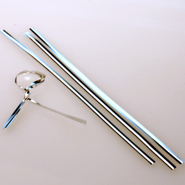 Tin Ties 15.2x0.4cm Silver Metallic Plastic (1.000 pieces)