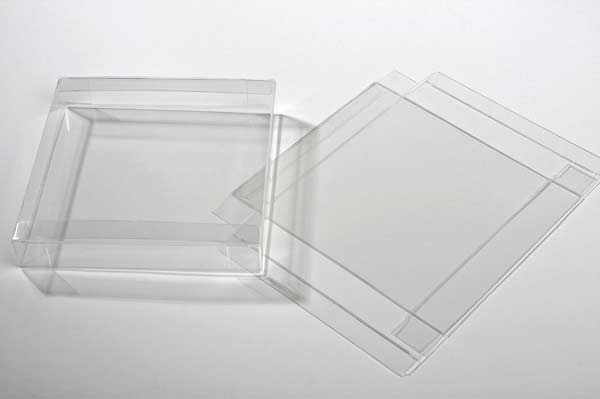 Plastic Gift Boxes 14.9x2.5x14.9cm Crystal Clear