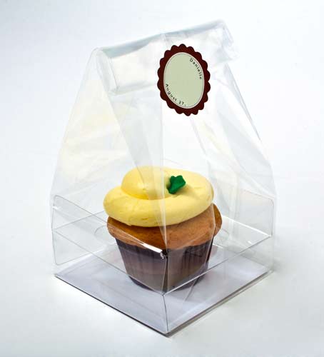 Cupcake Bags w/ Paper Bottom for Singles 10,2 x 10,2 x 17,8cm