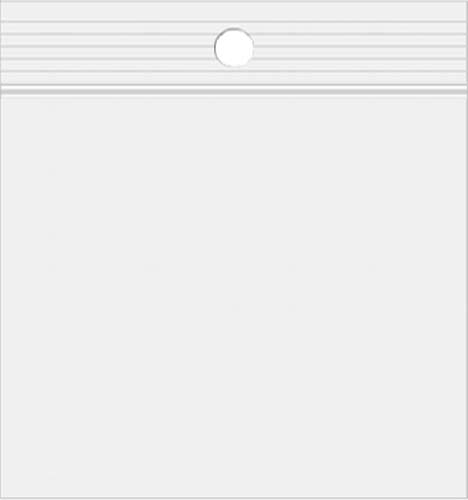 Grip Seal Bags with Hang hole 15x15cm Crystal Clear PP 100 micron