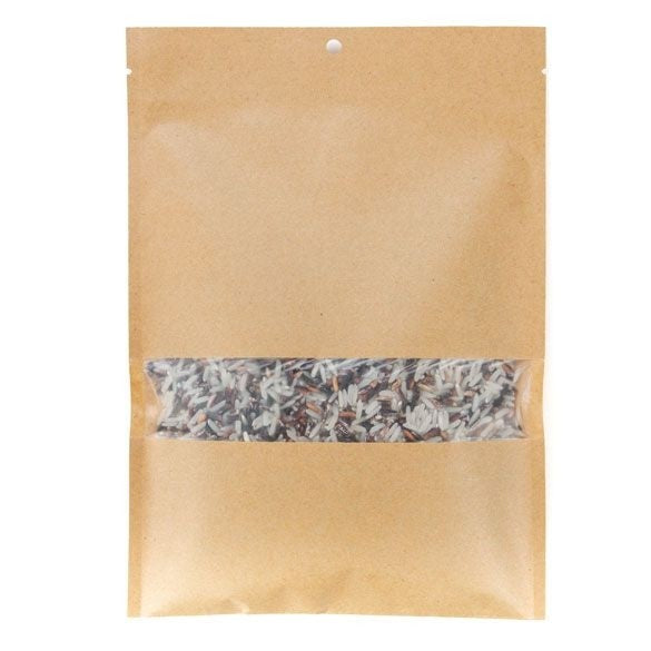 Kraft Bags Sealable 6.5 x 8.2 cm with Window