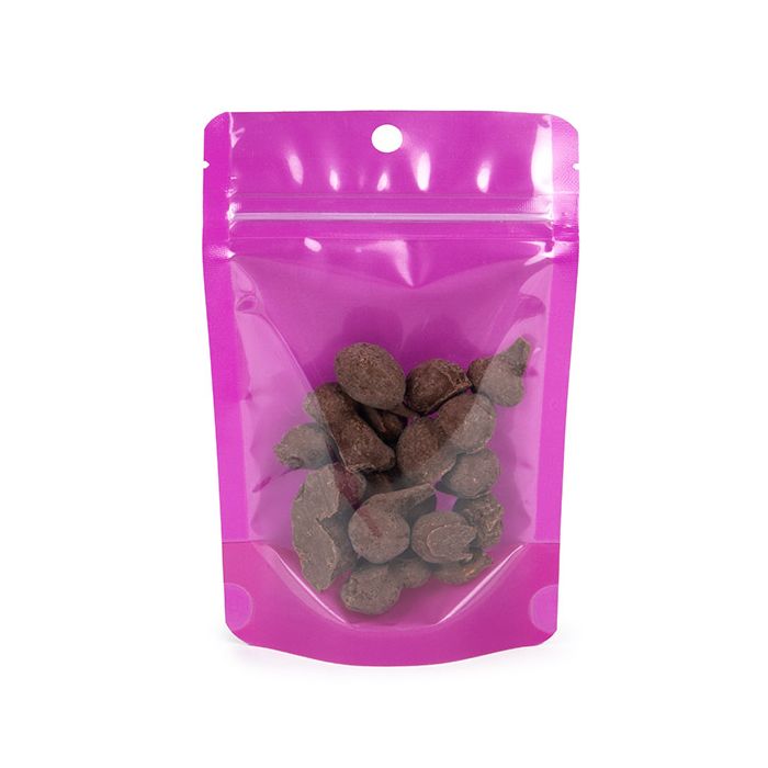 Stand Up Pouch Neon Purple 10.2x6x15.2 cm w/ Hang Hole