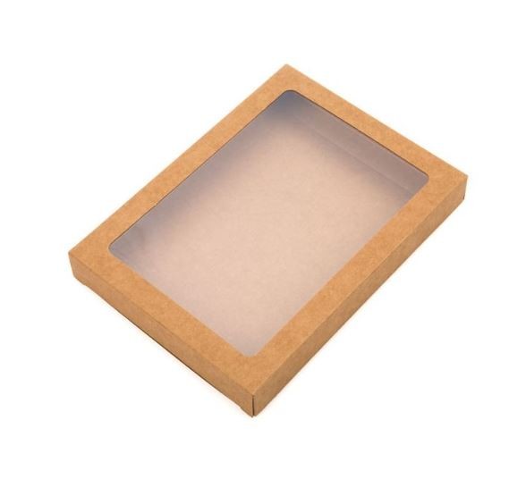 Kraft Gift Boxes with Window 12.5x2.2x16.8cm