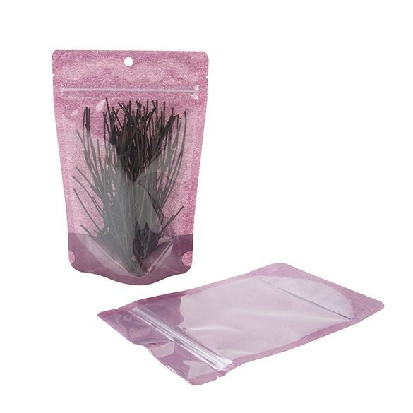 Stand Up Pouches Rice Paper Transparent/Purple 13x7.9x20.6cm | 113 grams