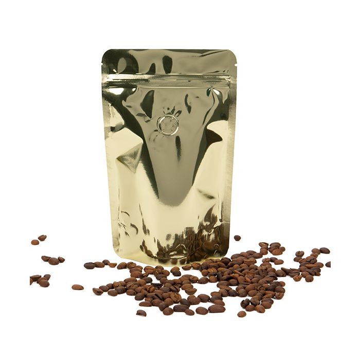 Stand Up Pouches Gold 13x7,9x20,6cm w/Valve