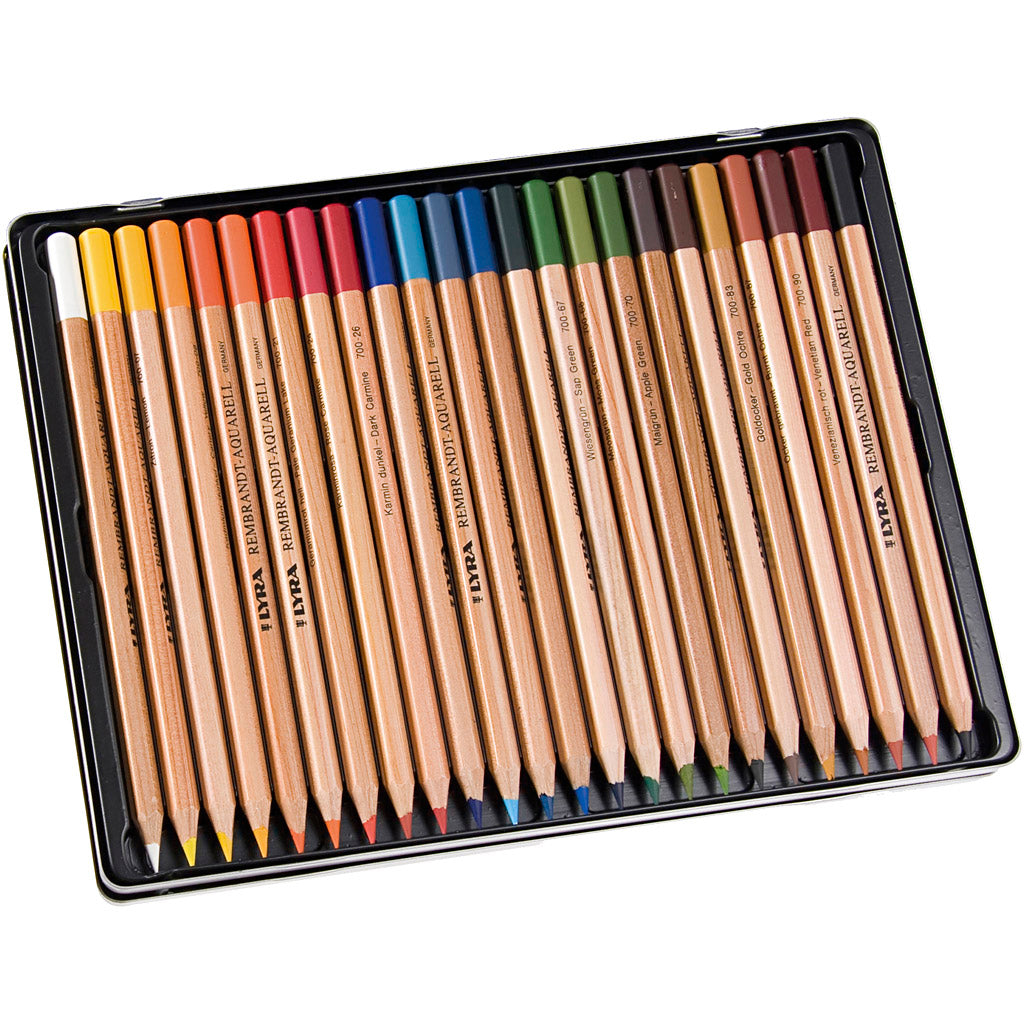 Lyra Rembrandt watercolour pencils, assorted colours, 24 pc