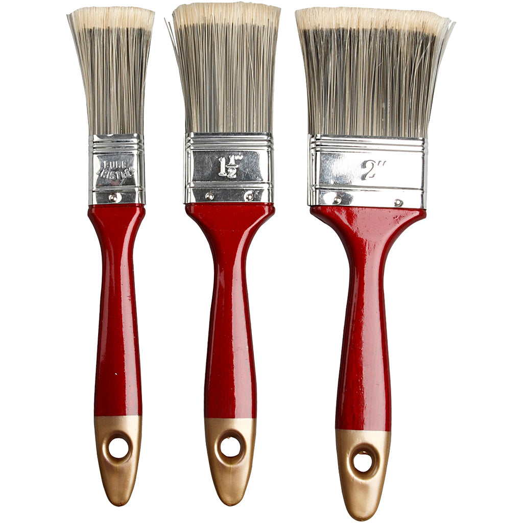 Varnish Brushes, L: 20 cm, W: 25-50 mm, flat