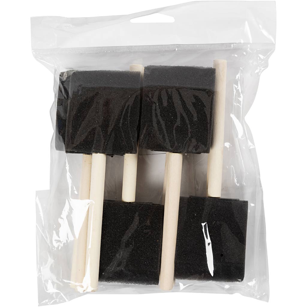 Foam Brushes, W: 50 mm, 10 pc/ 1 pack [HOB-10446]