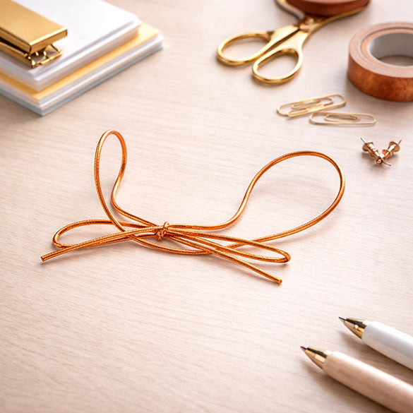 Metallic Copper Stretch Loop 25,5 cm (50 Pieces) [10MC]