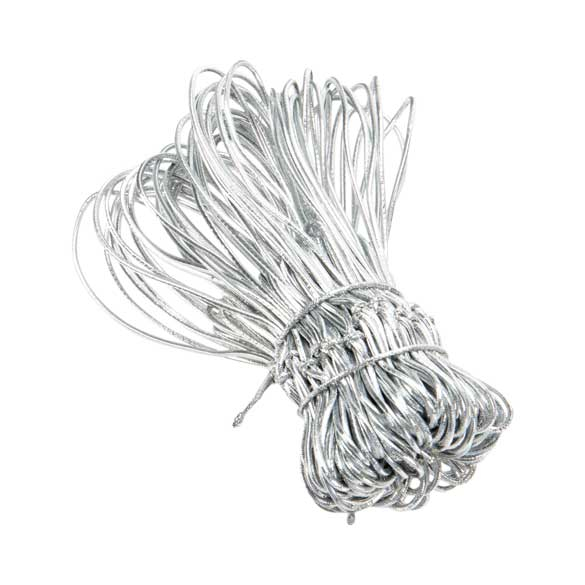 Decorative Loops Metallic Silver 25.5cm (50 pieces) [10MS]