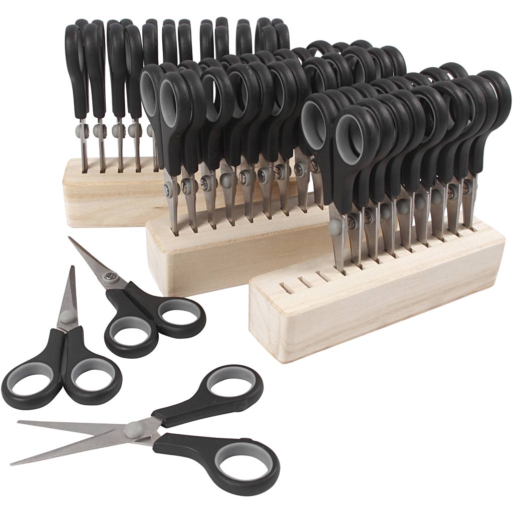 Kids Scissors, L: 14 cm, both left and right, black