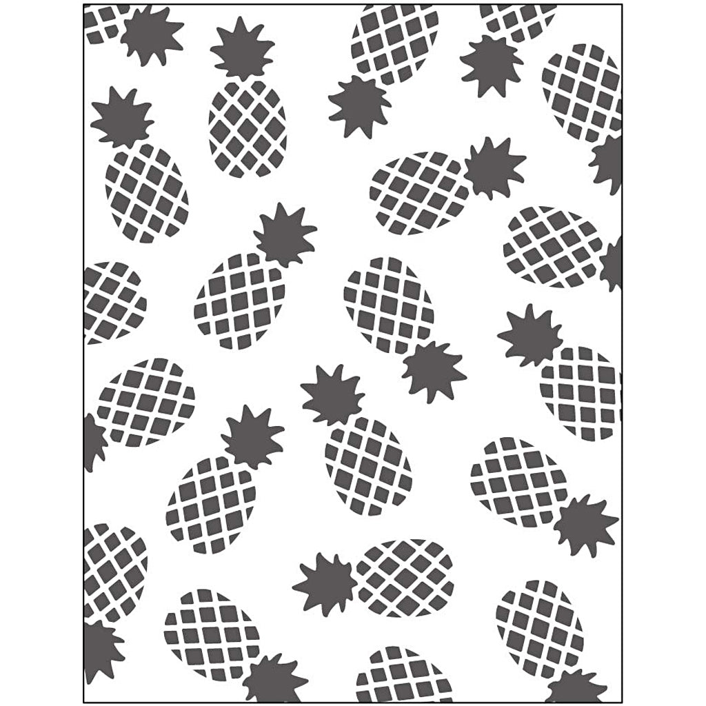 Embossing Folder, pineapple, size 11x14 cm, thickness 2 mm