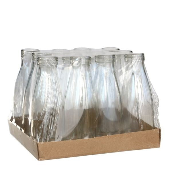 Glass Milk Bottle 500ml 21cm tall Ø 7cm (tray with 12 pcs) [IFS-129192]