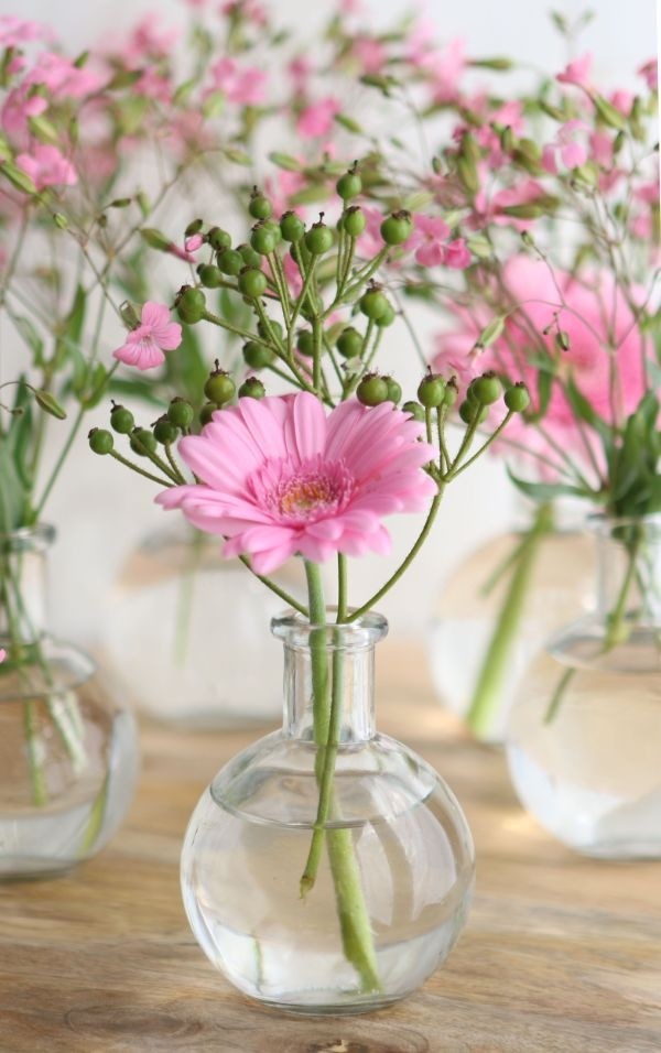 Glass Belly Bottle 10cm tall Ø 8cm (tray with 24 pcs) [IFS-129193]