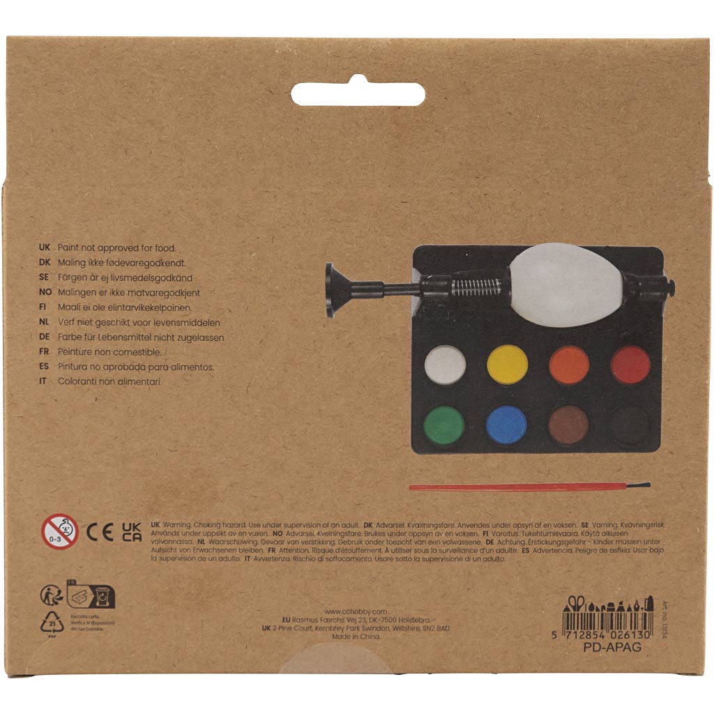 Egg Painter, L: 16,5 cm, black, 1 set [HOB-13134]
